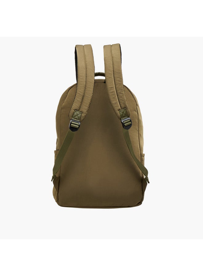 Lee Cooper Women Logo Applique Backpack with Adjustable Strap - 32x13x45 cm - Image 4