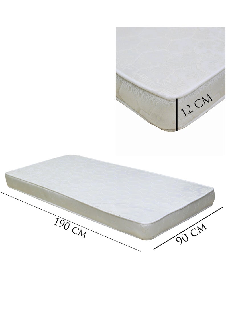 AFT - Medical Single Size Mattress a High-Density Orthopedic Rebounded Mattress Made from A Good Quality Foam Material. Premium Quality Single Use Mattress for Superior Comfort and Durability 190 cm*90 cm*12 cm (Arfan) - Image 1