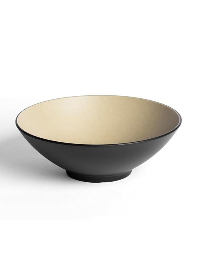 Master Gold 6 Piece Premium Melamine "Bowl" Perfect for Serving Soup, Soup, Noodles & Rice | Durable Shatterproof, Dishwasher & Microwave Safe | Serving Bowl (Beige | Black, 21.25 cm)  - Image 3