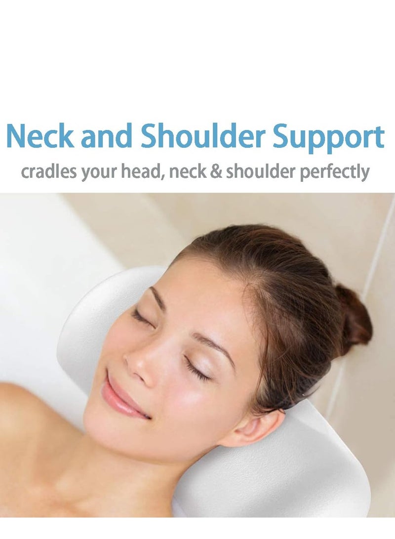 SYOSI Bath Pillow for tub, Waterproof Bath Pillows for tub Neck and Head Support, Comfortable Bath tub Pillow headrest for Soaking, Spa, Tub Pillow for Bath Accessories with Strong Non-Slip Suction Cups  - Image 3