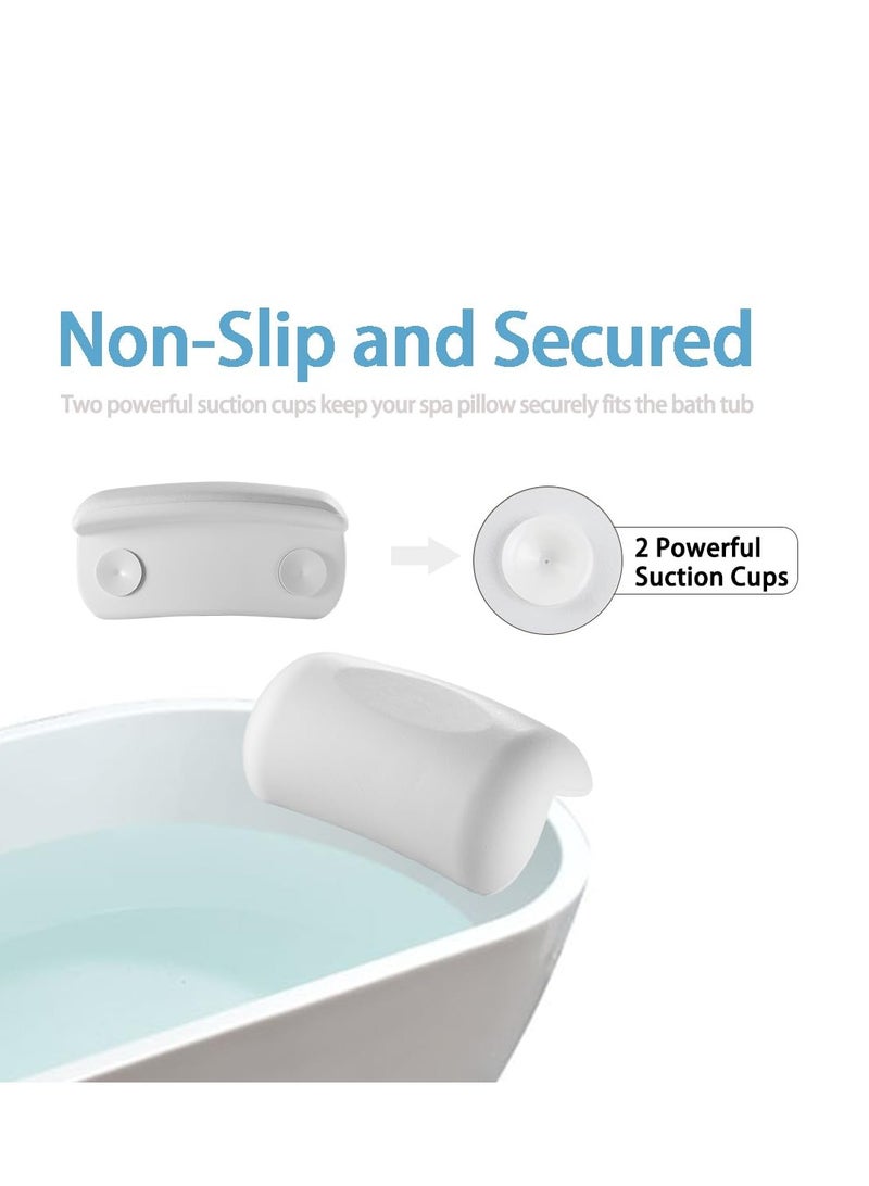 SYOSI Bath Pillow for tub, Waterproof Bath Pillows for tub Neck and Head Support, Comfortable Bath tub Pillow headrest for Soaking, Spa, Tub Pillow for Bath Accessories with Strong Non-Slip Suction Cups  - Image 2