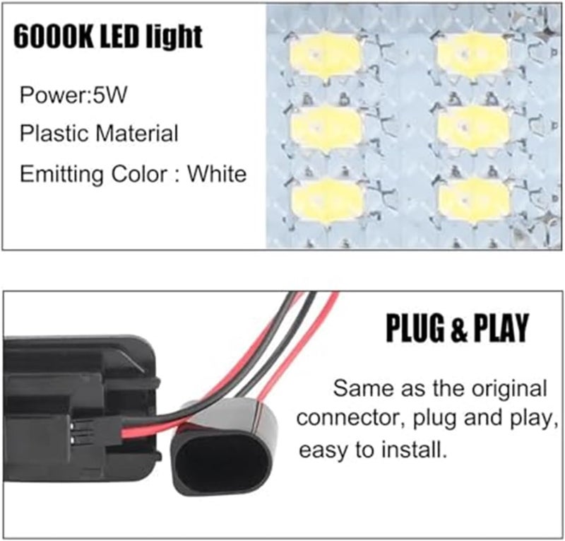 Wivplex 12V Car License Plate Lights for VW Models - Image 4