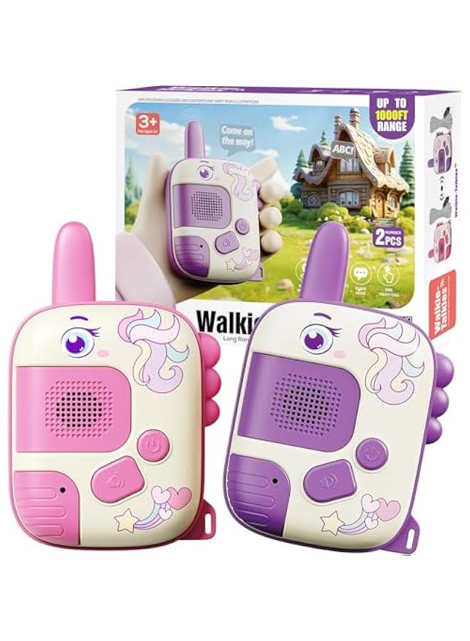 Arabest Walkie Talkies Toys for Girls:Unicorn Toys 2 Pack Birthday Gifts for 3 4 5-7 8 Year Old Girls Toy for 4 5 6 7 8-10 Year Old Camping Outdoor Games, Stocking Stuffers for Girls Kids - Image 1