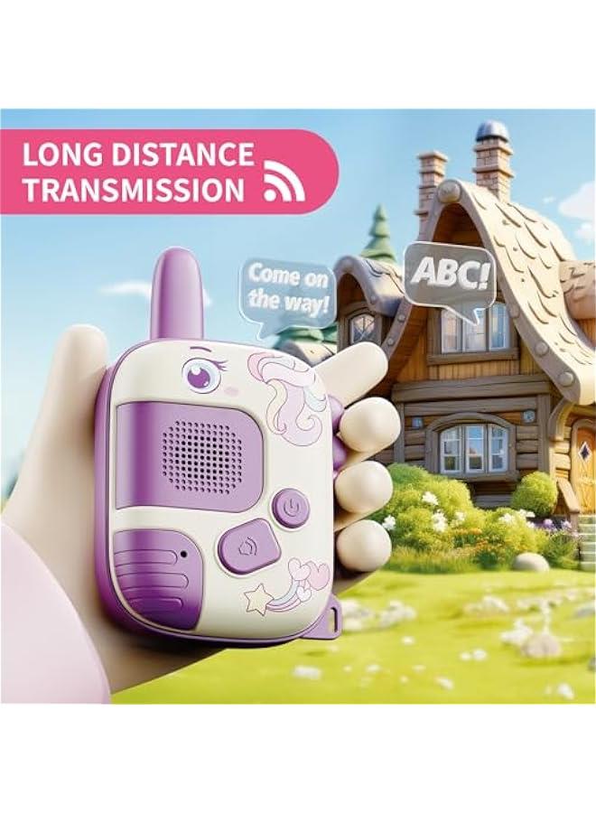 Arabest Walkie Talkies Toys for Girls:Unicorn Toys 2 Pack Birthday Gifts for 3 4 5-7 8 Year Old Girls Toy for 4 5 6 7 8-10 Year Old Camping Outdoor Games, Stocking Stuffers for Girls Kids - Image 2
