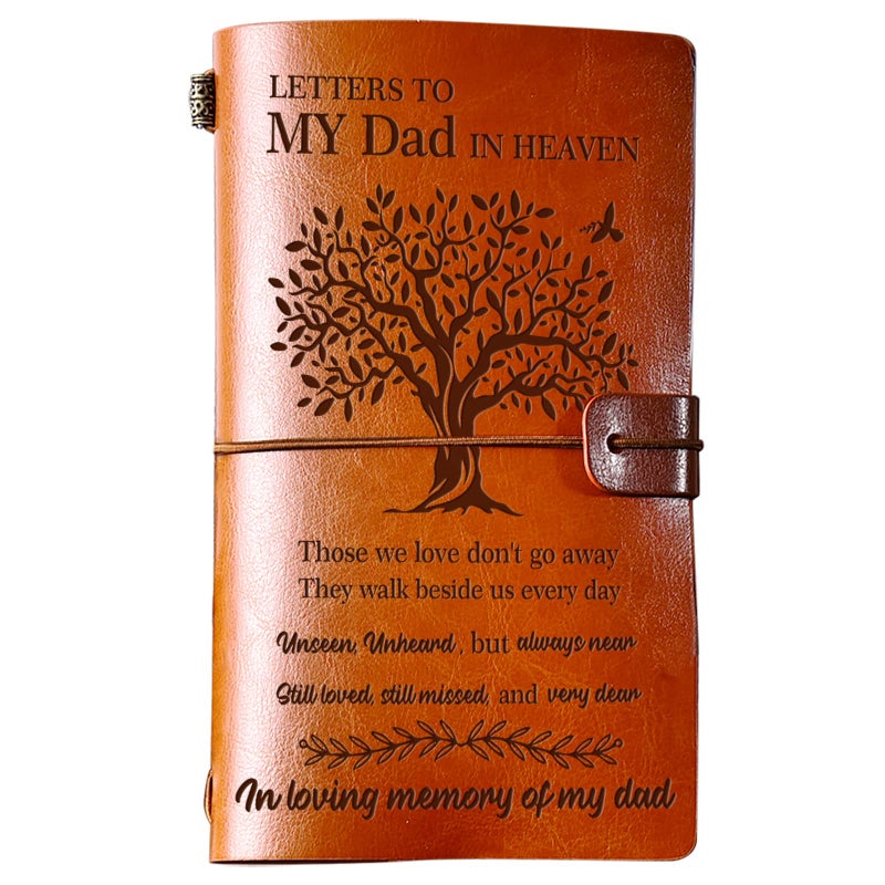 BeauGift Memorial Gifts for Loss of Father,Refillable Travel Photo Diary Journal Bereavement Gift, Letters to My Dad in Heaven Those We Love Don't Go Away Sympathy Gifts for Loss of Dad - Image 1