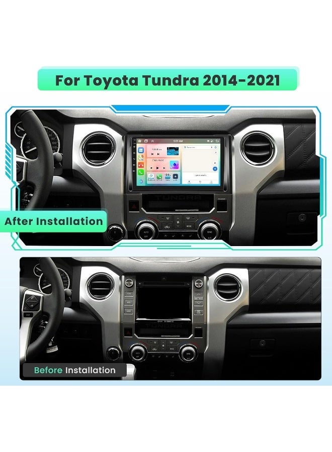 Vierex Fit Toyota Tundra Car Stereo Android Screen Toyota Tundra 2014-2021 With Apple Carplay Android Auto Wireless WiFi DSP AHD Camera Included Fast Interface Quick Boot (2+32GB Carplay) - Image 2