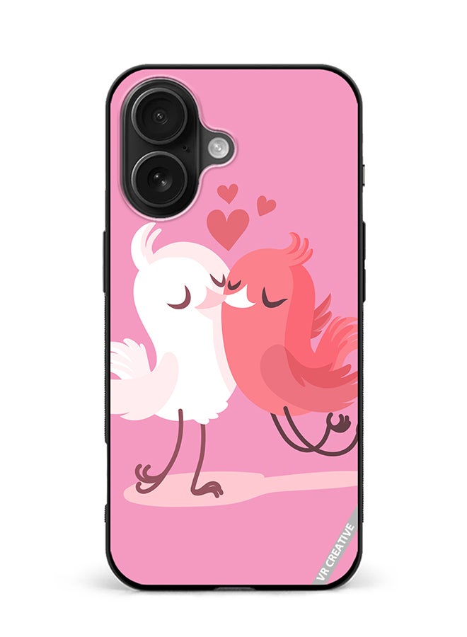 Protective Case Cover For Apple iPhone 16 Plus Love Birds Design Multicolour