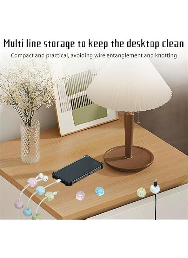 ماركة غير محددة مجموعة حلقات تثبيت الكابلات المغناطيسية للهواتف المحمولة وكابلات USB, سهلة التركيب على الطاولة والحائط, مثالية للاستخدام في المكتب والمطبخ والسيارة وجوار السرير, متنوعة الألوان (6 قطع)  - Image 5