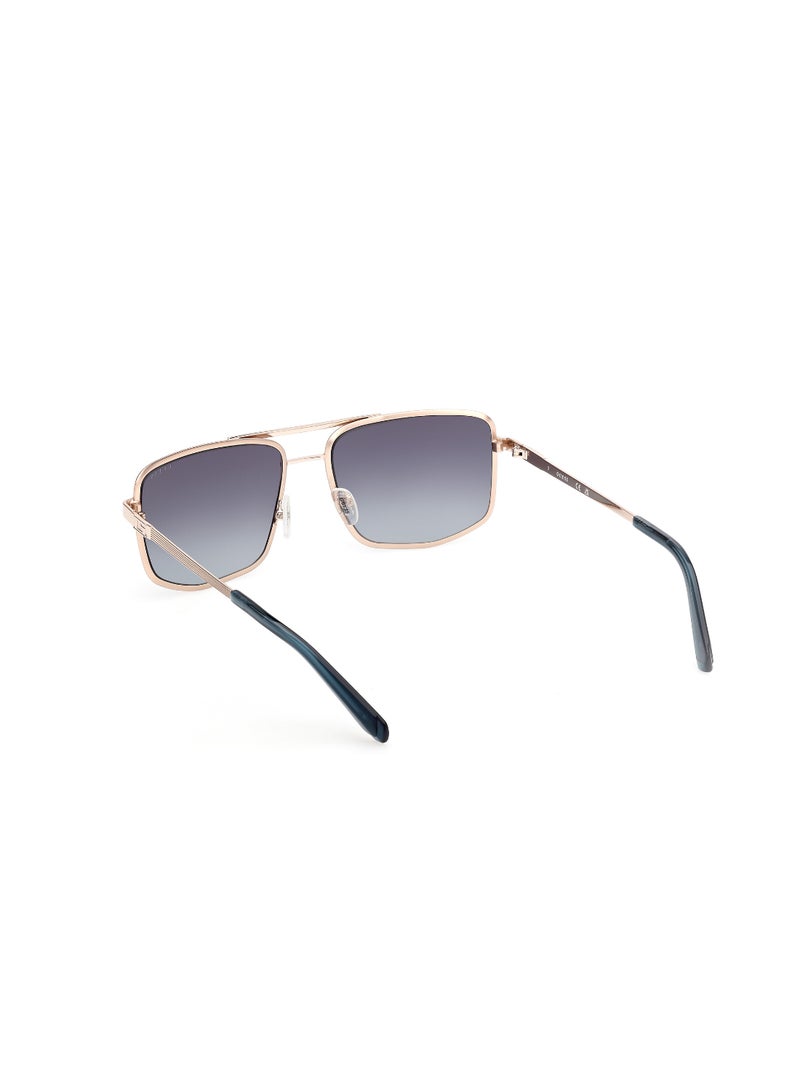 GUESS FULL RIM MALE NAVIGATOR GOLD METAL SUNGLASSES - Image 3