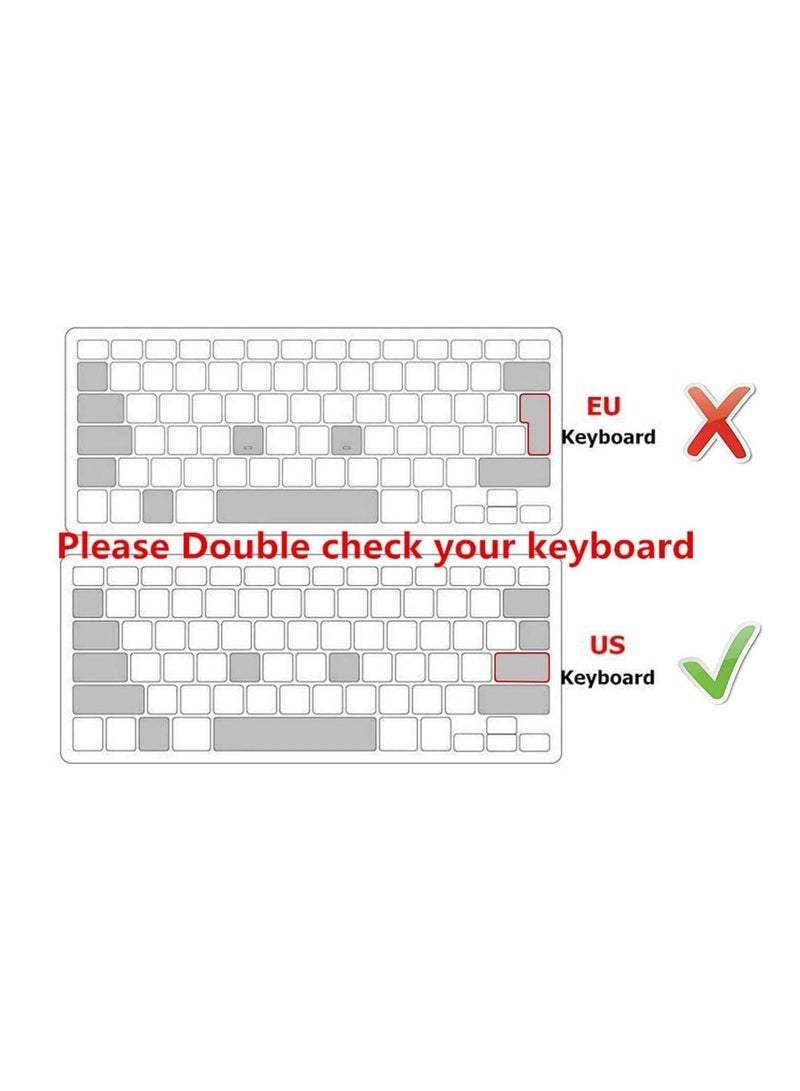 أمم غطاء لوحة مفاتيح بتصميم أمريكي روسي / إنجليزي متوافق مع أبل ماك بوك اير / برو / ريتينا 13/15/17 ماك بوك اير 13 موديل ايه 1466 / ايه 1369 وردي - Image 2