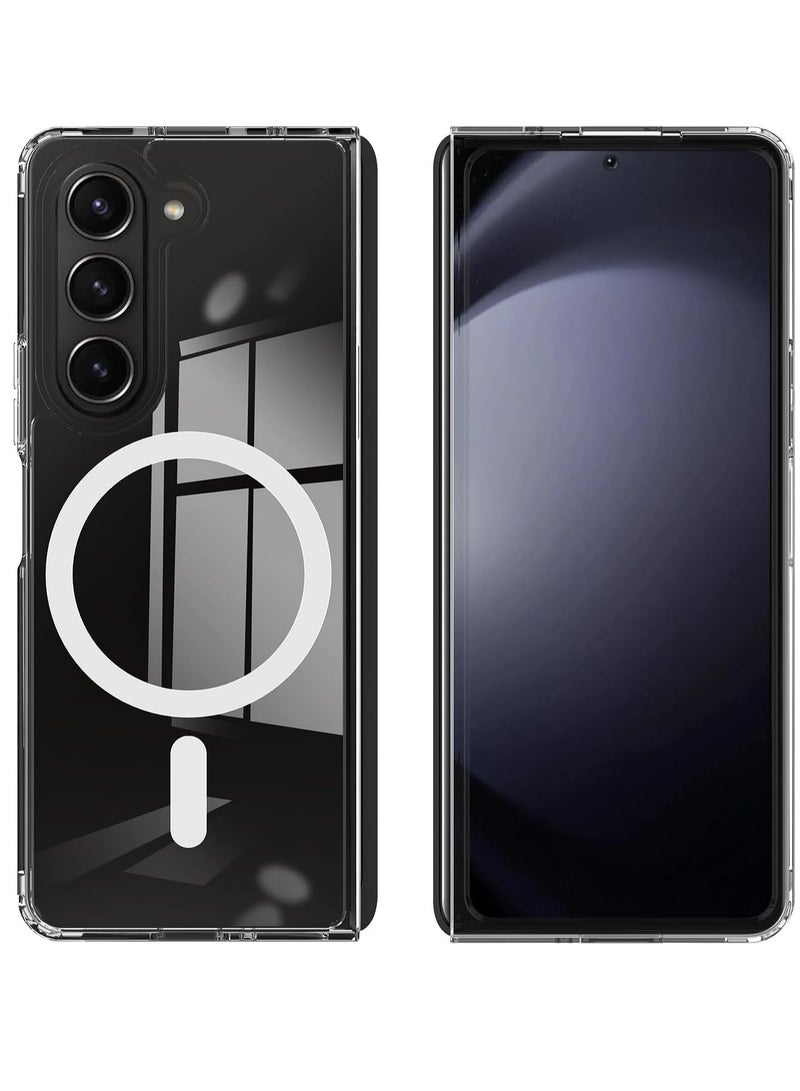 DUSALA Samsung Galaxy Z Fold 6 Magnetic Clear Case Cover Compatible with Magsafe Card Wallet and Wireless Charger Clear Shockproof and Drop Proof Anti Yellowing Case Samsung Galaxy Z Fold6 5G 2024 - Image 2