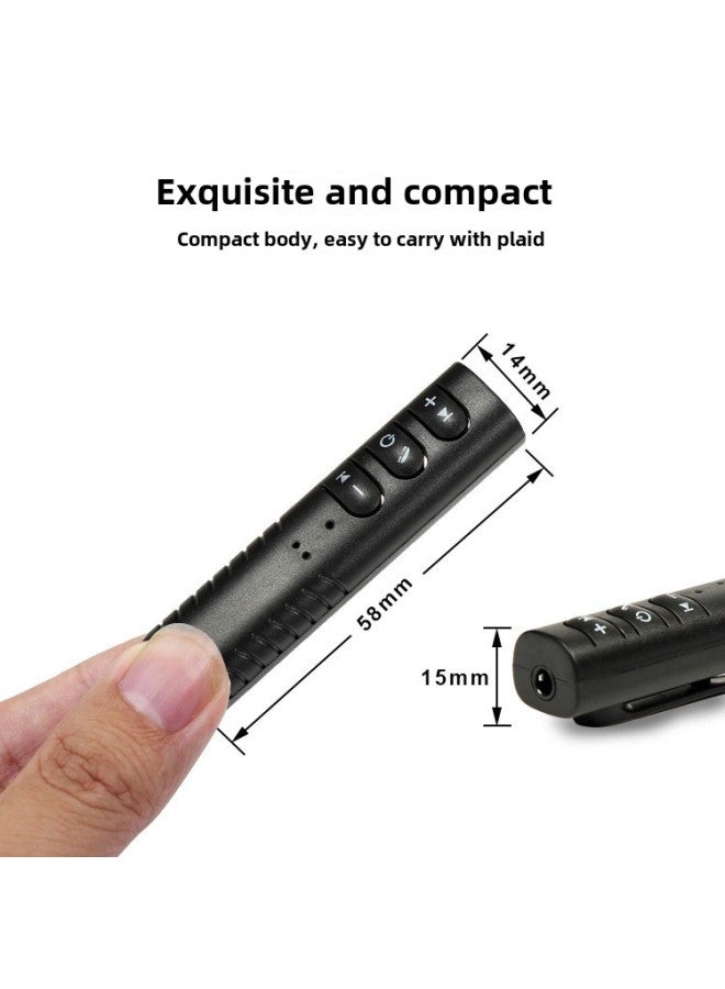 Special For Collar Clip-type Car Hands-free Bluetooth 3.5AUX Bluetooth Receiver 5.0 HD Call-Color:Black  - Image 4