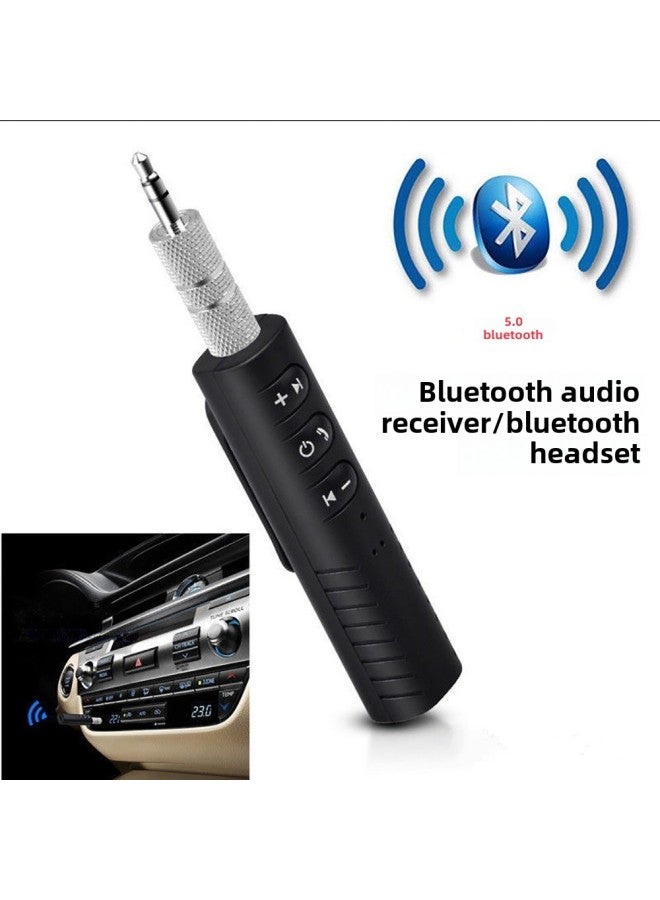 Special For Collar Clip-type Car Hands-free Bluetooth 3.5AUX Bluetooth Receiver 5.0 HD Call-Color:Black  - Image 1