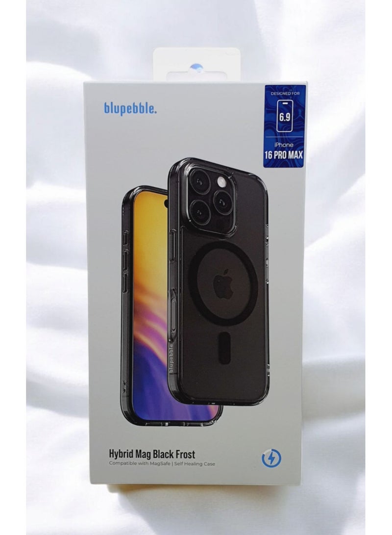 Blupebble Hybrid Black Frost Compatible With Magsafe Iphone 16 Pro Max 6.9-Black
