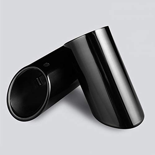 Dsycar Black Coated Polished Finish Stainless Steel Car Exhaust Muffler Tip Pipe Compatible with VW Volkswagen JETTA 2009-2018 / SAGITAR 2011-2015 / POLO 2012-2014 / GOLF 7 2013-2015 (Black) - Image 1
