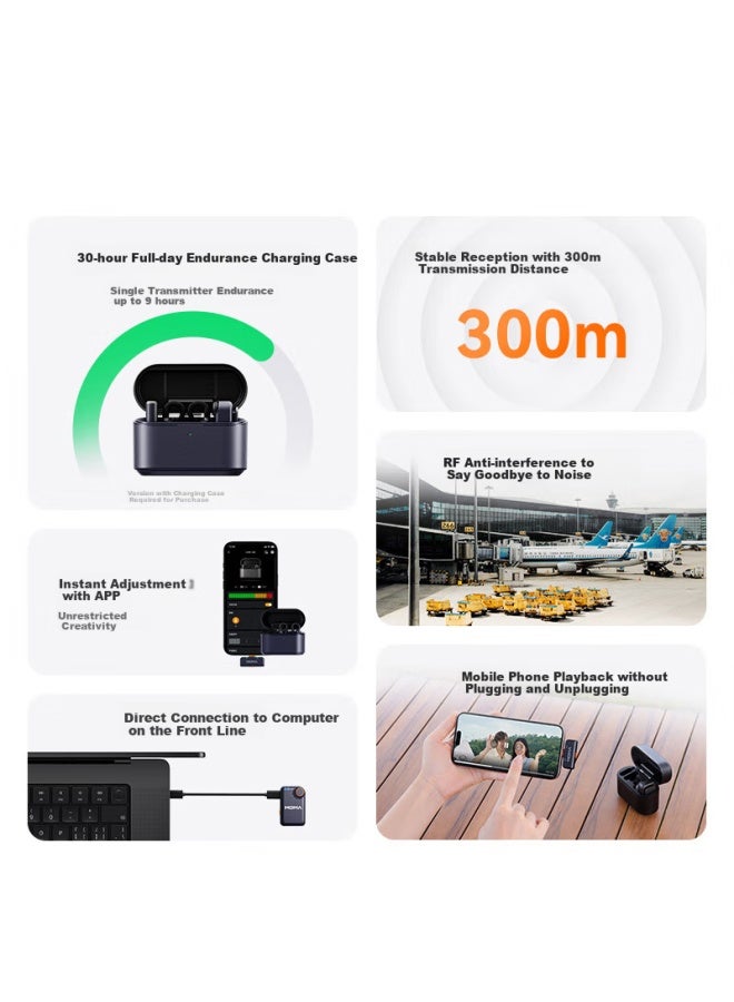 Moma Lark M2 Jingxuan Co-branded Hidden Microphone, Wireless Clip-on Microphone, Mammoth Button Noise-cancelling Microphone, Mini Audio Pickup And Speaker, All-in Versio - Image 5