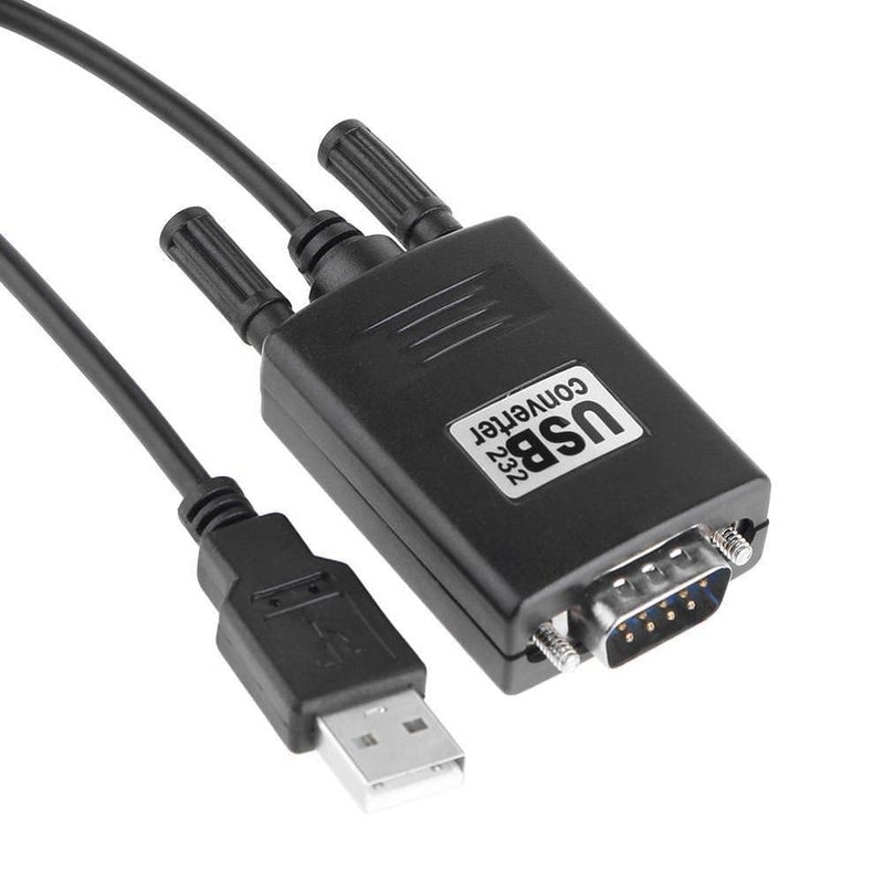 MESHIV محول كابل تسلسلي RS232 إلى USB | كابل تمديد تسلسلي DB9/9Pin RS-232 ذكر | توصيل وتشغيل، يدعم ويندوز وماك، يتضمن قرص تشغيل (أسود) - Image 2