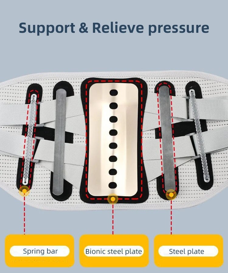 Bluejw New Design Back Support Waist Trainer Brace - Orthopedic Lumbar Support Belt & Waist Trimmer - Spine Pain Relief & Posture Corrector - Image 4