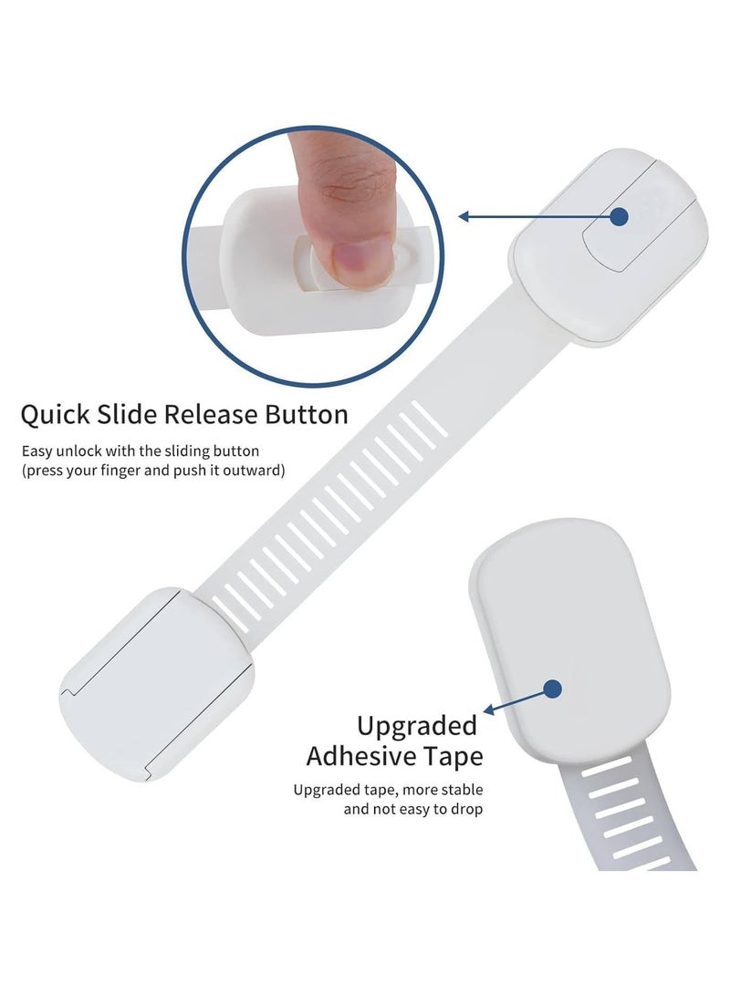 SHAYDX Child Safety Cabinet Locks (6-Pack) | Adjustable Baby Proofing Latches for Cabinets, Drawers, Closet, Door Fridge, Toilet, Windows & Oven | 3M Adhesiveand Secure Childproof Set  - Image 3