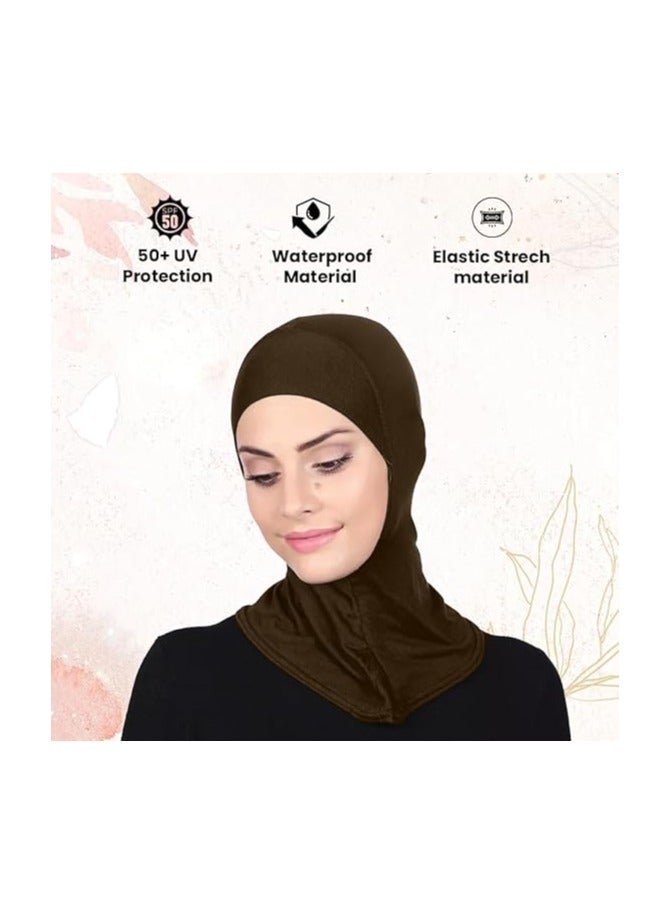 نينوش حجاب رياضي فوري للنساء، حجاب أنيق قابل للتمدد للنساء، جاهز لارتداء حجاب إسلامي فوري، وشاح جيرسي ناعم، ملابس إسلامية، حجاب طويل  - Image 2