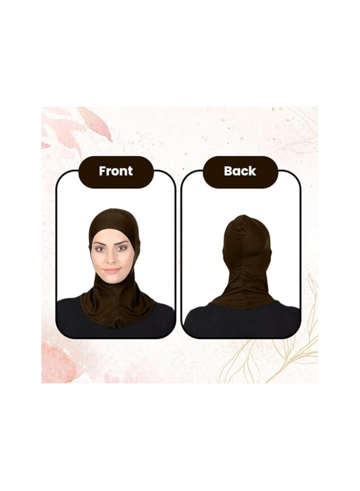 نينوش حجاب رياضي فوري للنساء، حجاب أنيق قابل للتمدد للنساء، جاهز لارتداء حجاب إسلامي فوري، وشاح جيرسي ناعم، ملابس إسلامية، حجاب طويل  - Image 4