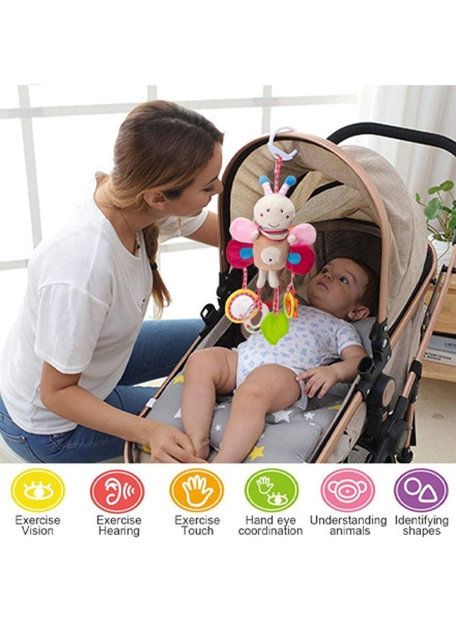 Baby Stroller Sensory Musical Toys, Soft Rattles Hanging Plush Activity Crib Car Seat Toys for Babies Boy Girl - Image 4