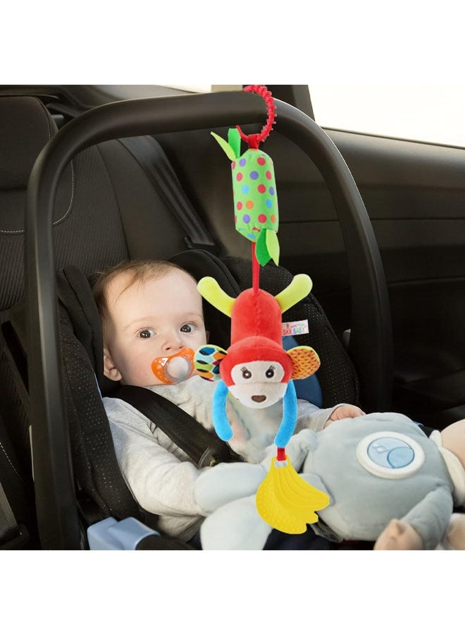 Baby Stroller Sensory Musical Toys, Soft Rattles Hanging Plush Activity Crib Car Seat Toys for Babies Boy Girl - Image 3