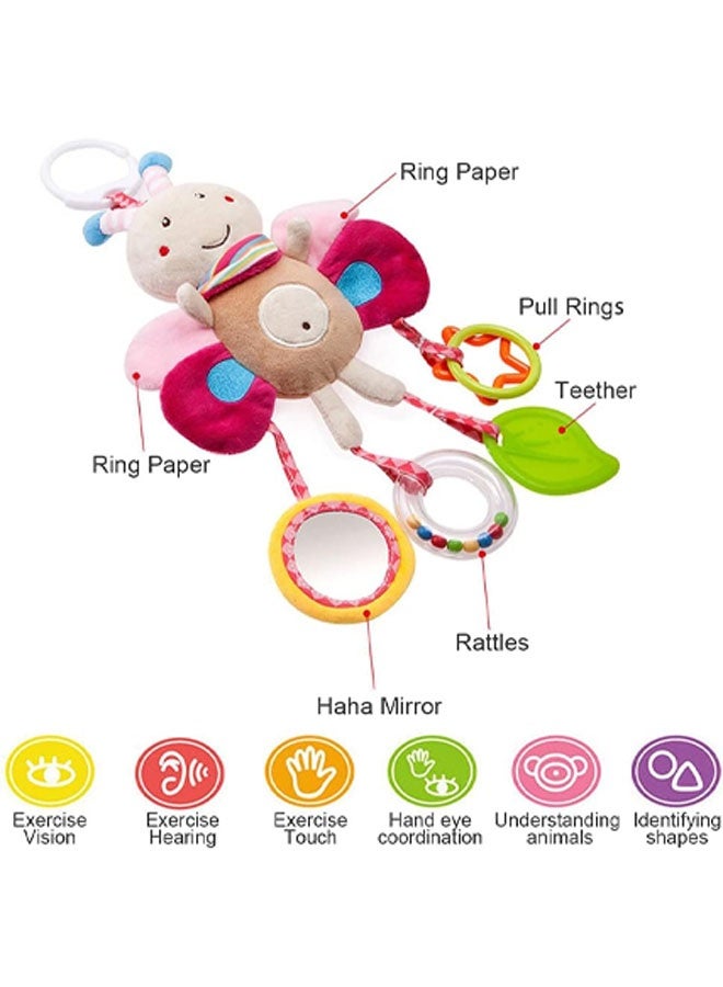 Baby Stroller Sensory Musical Toys, Soft Rattles Hanging Plush Activity Crib Car Seat Toys for Babies Boy Girl - Image 5