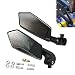 Qurbuns 2 PCS Motorcycle Rear View Mirrors Adjustable Convex Side Mirrors Modified Accessories Wide Angle Rearview Mirror Universal for Bike Scooter ATV UTV Dirt Bike and More Black - Image 2