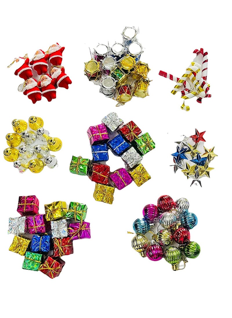 RASHRI ; One For All RASHRI One For All Plastic X MAS Tree Decorations Combo Multi_Small Pack of 82  - Image 1