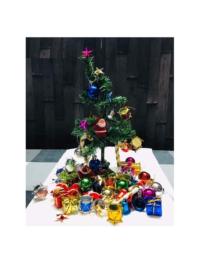 RASHRI ; One For All RASHRI One For All Plastic X MAS Tree Decorations Combo Multi_Small Pack of 82  - Image 5