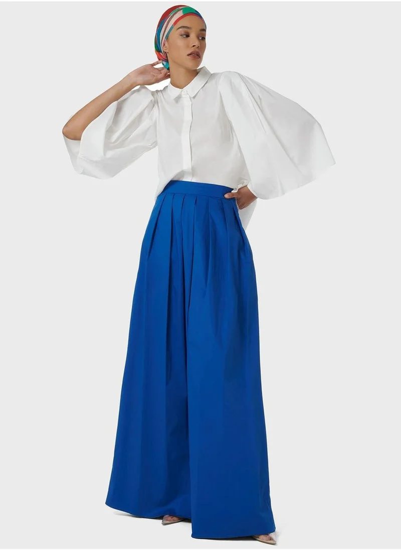 leem Maxi Pleated Sleeve Shirt