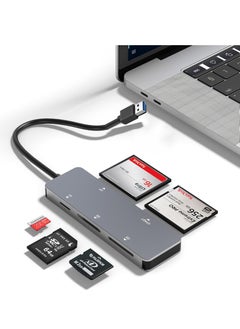 CFast Card Reader, USB 3.0 USB C CFast 2.0 Card Reader, 5Gbps Aluminum CFast Memory Card Adapter for SanDisk, Lexar, Transcend, Sony Card, Suitable for CFast/CF/SD/TF/XD Card