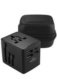 URbazaar Universal Travel Adapter Type C - International Travel Adapter Plug with Smart Power US EU AU UK - Travel Adapter Worldwide Plug Adapter with 3 USB Charging Port and 1 USB Type C  - Image 1