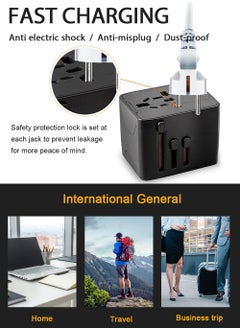 URbazaar Universal Travel Adapter Type C - International Travel Adapter Plug with Smart Power US EU AU UK - Travel Adapter Worldwide Plug Adapter with 3 USB Charging Port and 1 USB Type C  - Image 4