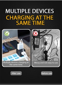 URbazaar Universal Travel Adapter Type C - International Travel Adapter Plug with Smart Power US EU AU UK - Travel Adapter Worldwide Plug Adapter with 3 USB Charging Port and 1 USB Type C  - Image 5