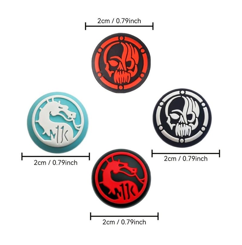 4 Piece Silicone Joystick Caps Red White Protect Grip Anti Slip Sweat Resistant For PS5 PS4 Xbox Series Switch Pro - Image 3