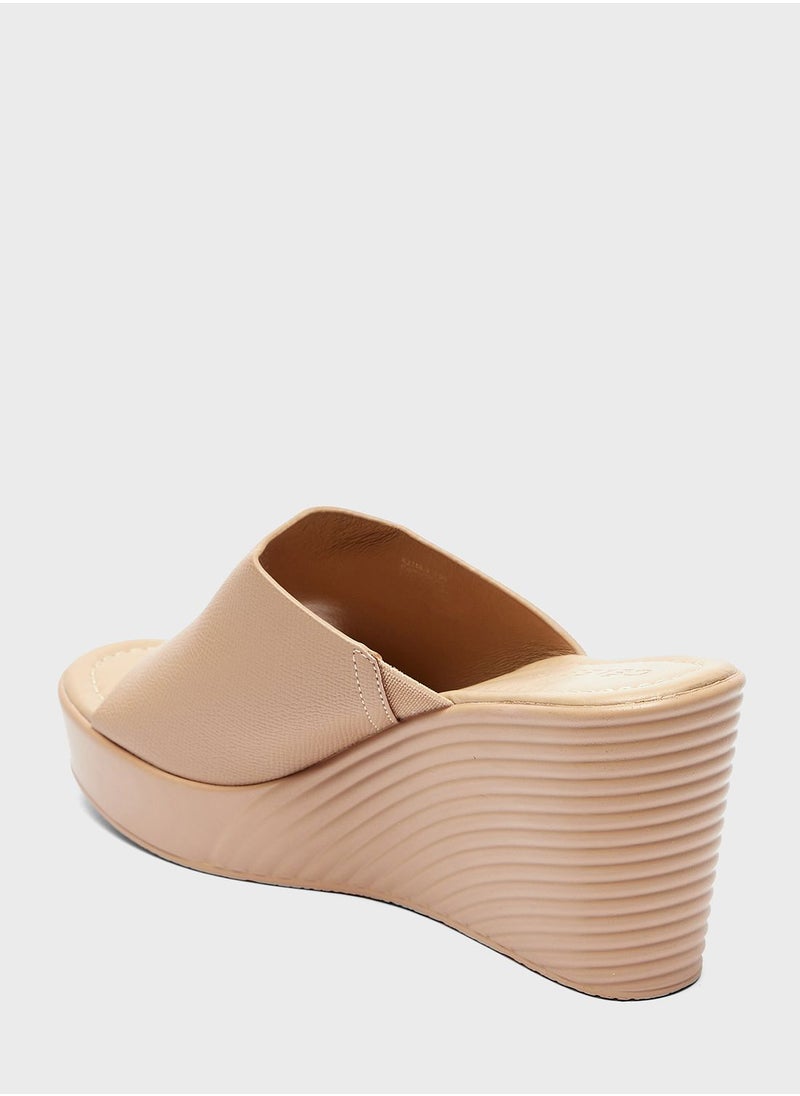 Celeste - Single Strap High Heel Wedge Sandals - Image 1