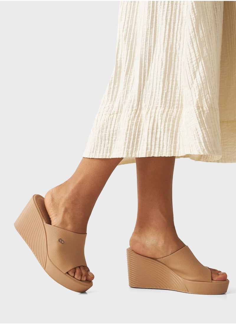 Celeste - Single Strap High Heel Wedge Sandals - Image 1