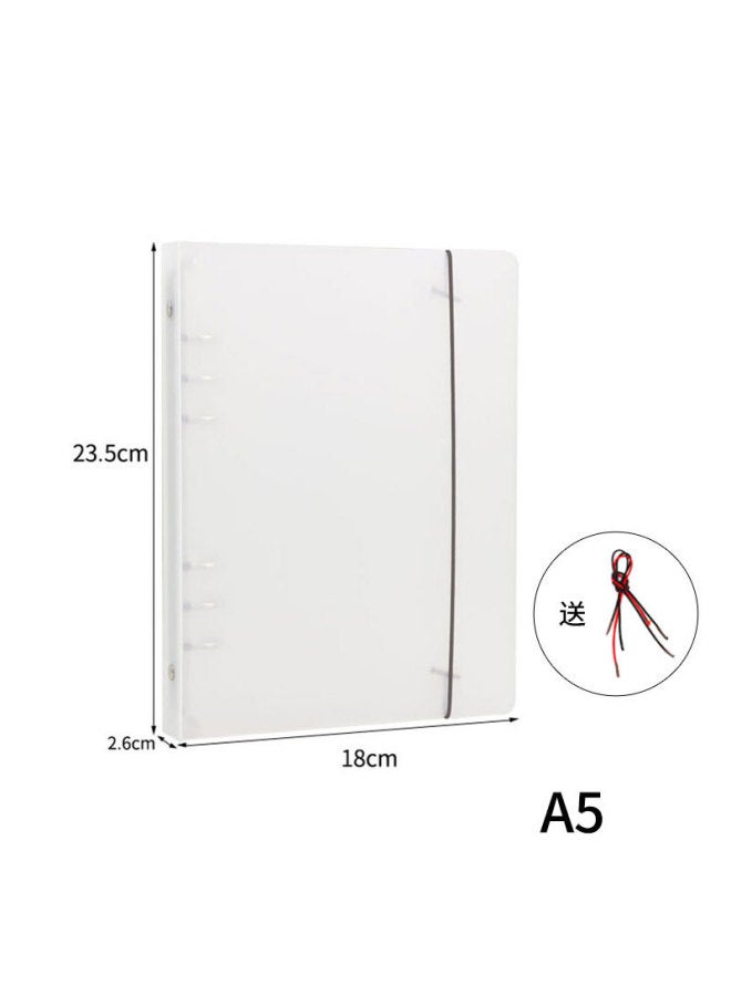 Unity Spot Pp Frosted Transparent Band Binder A4/b5/a5/a6/a7 Detachable Binder Book 6-hole Hand Book - Image 1