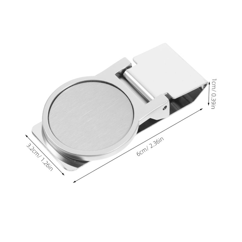 Stainless Steel Money Clip Slim Cash Holder For Wallet Compact Front Pocket Men - Image 3