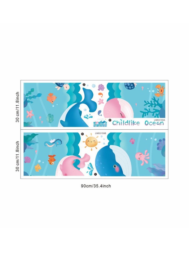 Bluejw Lovely Underwater World Marine Animals Wall Stickers Perfect For Kids' Bedrooms BathroomAnd Nurseries - Image 3