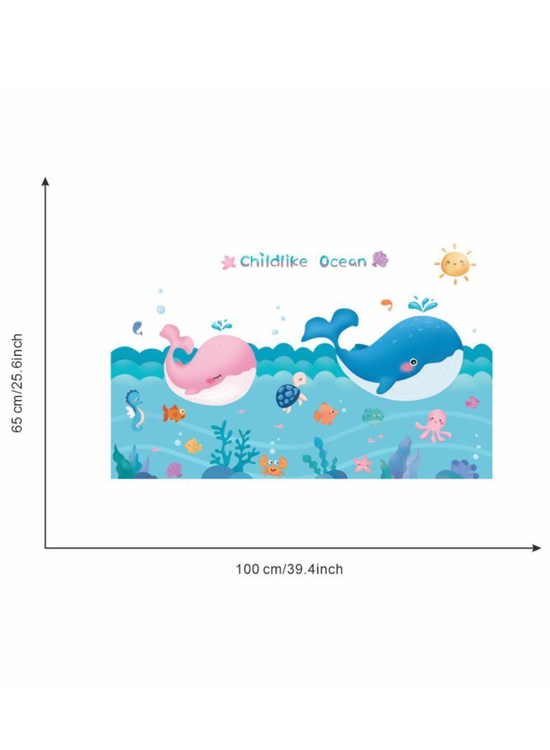 Bluejw Lovely Underwater World Marine Animals Wall Stickers Perfect For Kids' Bedrooms BathroomAnd Nurseries - Image 2