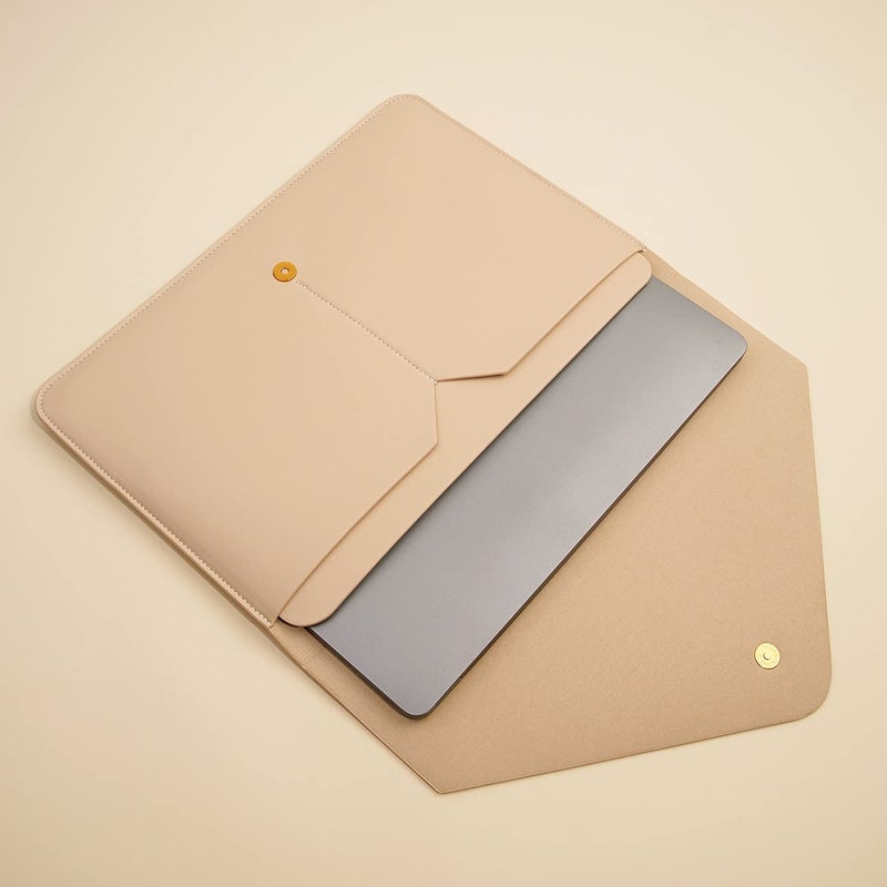 Benfan Laptop Sleeve 13 Inch Compatible With New 2024 Macbook Air 13  New Macbook Pro 13  Dell Xps 13 With Small Pouch  Mouse Pad And Cord Organizer  Color Beige - Image 4