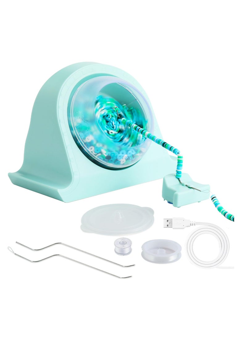 SOLARAE Electric Bead Spinner for Jewelry Making, Automatic Fast Hands-Free Bead Maker, Bracelet Making Machine with Needle and Accessories, Clay Bead Bracelet Kit, Bead Spinner, Non-Slip Design - Image 1
