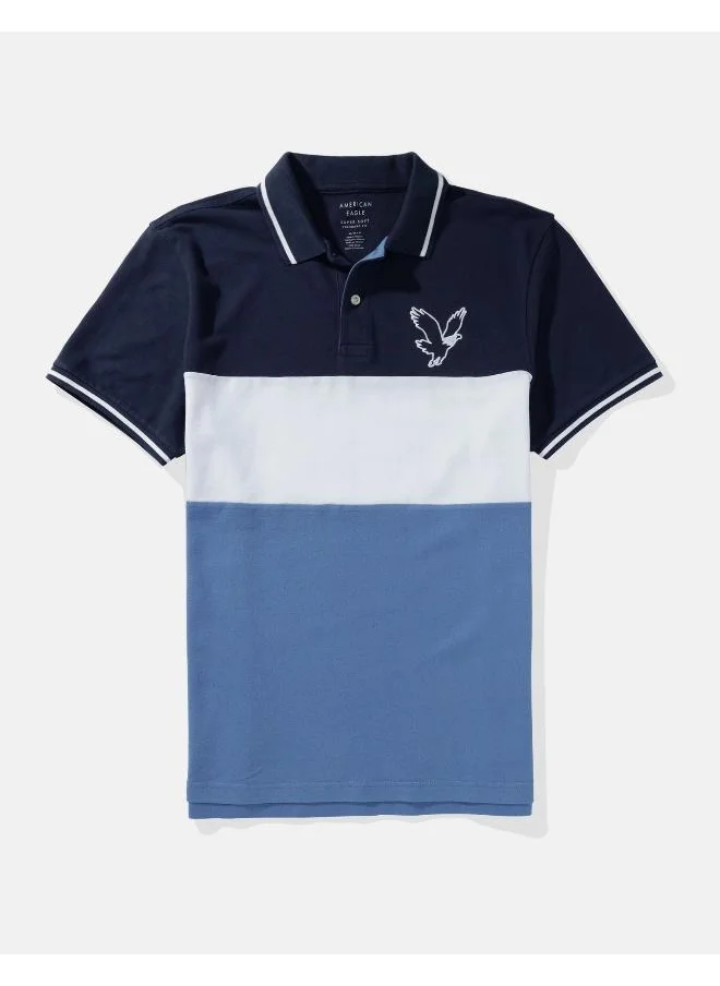امريكان ايجل Logo Colorblock Polo Shirt