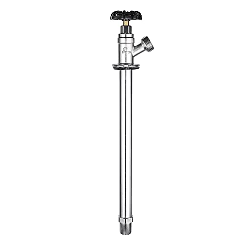 EFIELD 12-inch Frost Free Sillcock 1/2-inch Mip X 3/4 inch Hose Bibb, Chrome Plated Brass Body, 12 Inch Length,(SILLCOCK018) - Image 1