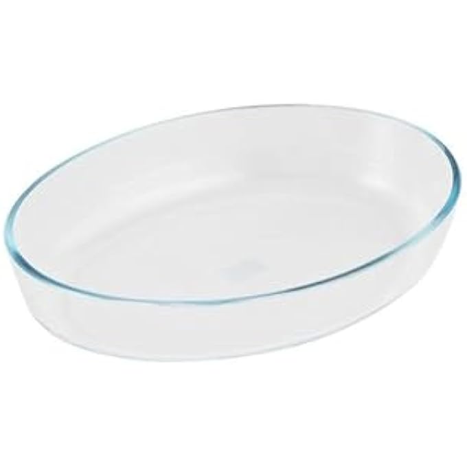 rayihni Dc2276 Borosilicate Oval Baking Dish For Cooking Oblong 2000 Ml Capacity Tranparent - Image 1
