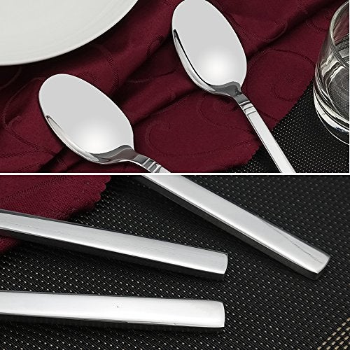 Fiazony 12-Piece Stainless Steel Teaspoon Dessert Spoons - Image 2