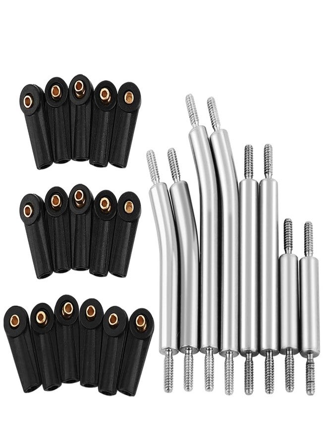 Pothyes High Clearance 4 Links Set Stainless Steel Linkage kit for Base Camp 4Runner Axial SCX24 1/24 RC Crawler Upgrade Parts (C10 JLU Bronco) - Image 1